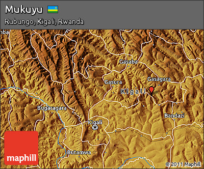 Physical 3D Map of Mukuyu