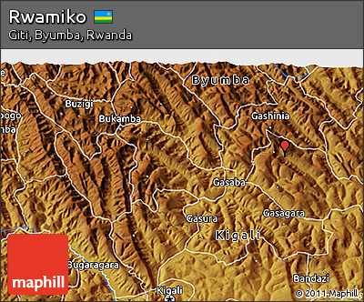 Physical 3D Map of Rwamiko