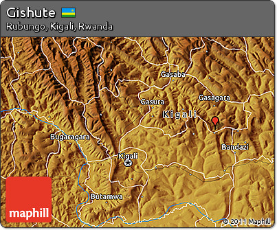 Physical 3D Map of Gishute