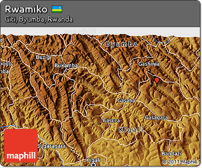 Physical 3D Map of Rwamiko