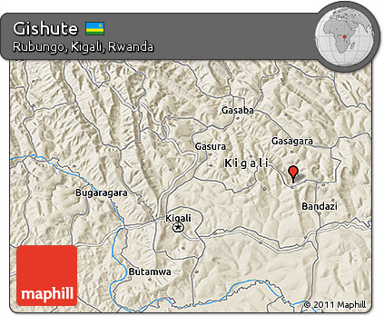 Shaded Relief 3D Map of Gishute