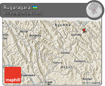 Shaded Relief 3D Map of Rugaragara