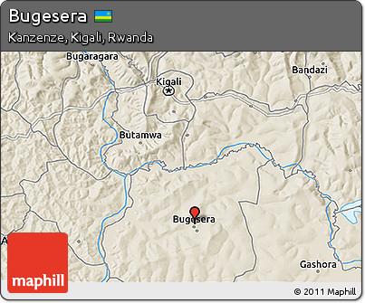 Shaded Relief 3D Map of Bugesera