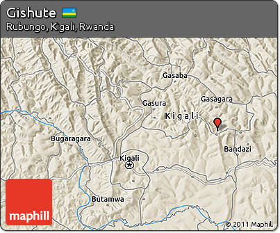 Shaded Relief 3D Map of Gishute