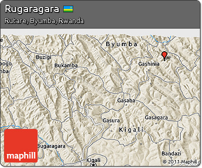 Shaded Relief 3D Map of Rugaragara