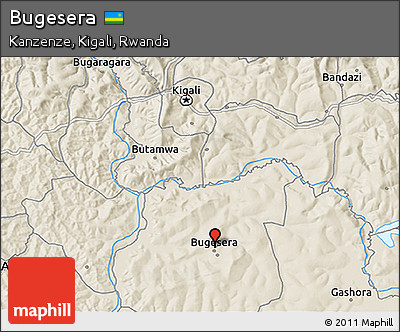 Shaded Relief 3D Map of Bugesera