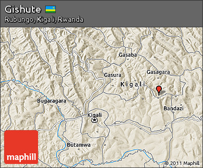 Shaded Relief 3D Map of Gishute