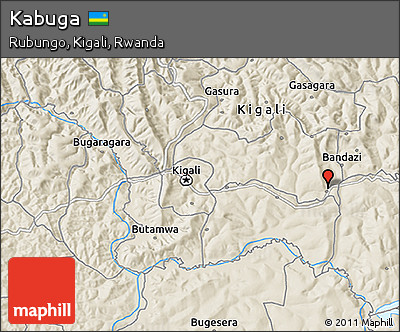 Shaded Relief 3D Map of Kabuga
