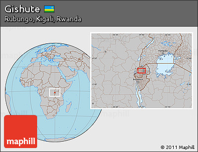 Gray Location Map of Gishute