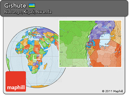 Political Location Map of Gishute