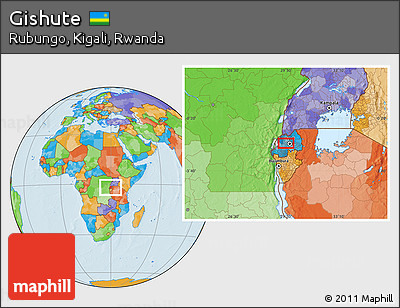 Political Location Map of Gishute