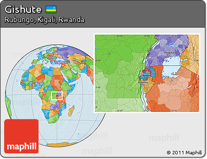 Political Location Map of Gishute