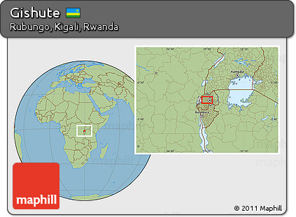 Savanna Style Location Map of Gishute