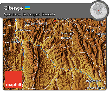 Physical Map of Gitenge