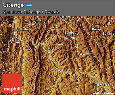 Physical Map of Gitenge