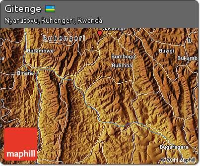 Physical Map of Gitenge