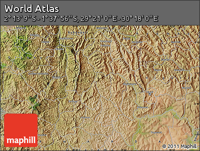 Satellite Map of the Area around 1° 55' 32" S, 29° 49' 30" E
