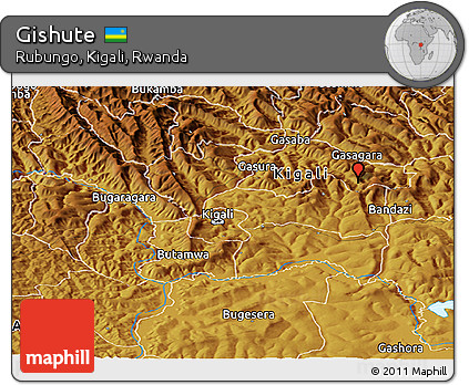 Physical Panoramic Map of Gishute