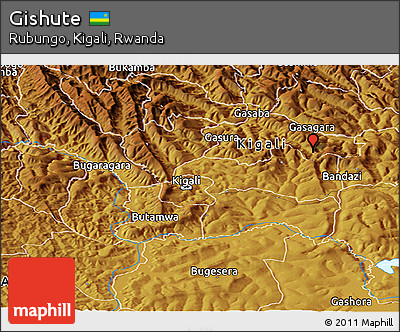 Physical Panoramic Map of Gishute