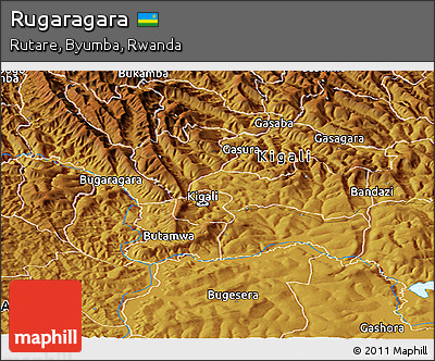Physical Panoramic Map of Rugaragara
