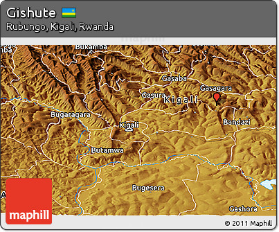 Physical Panoramic Map of Gishute