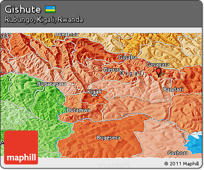 Political Panoramic Map of Gishute