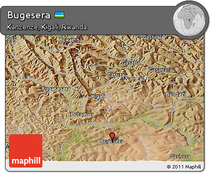Satellite Panoramic Map of Bugesera