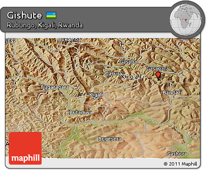 Satellite Panoramic Map of Gishute