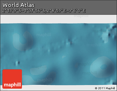 Satellite 3D Map of the Area around 1° 55' 32" S, 2° 37' 30" E