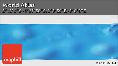 Physical Panoramic Map of the Area around 1° 55' 32" S, 2° 37' 30" E