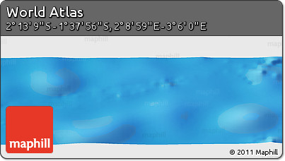 Physical Panoramic Map of the Area around 1° 55' 32" S, 2° 37' 30" E