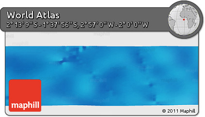 Physical Panoramic Map of the Area around 1° 55' 32" S, 2° 28' 30" W
