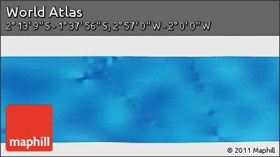 Physical Panoramic Map of the Area around 1° 55' 32" S, 2° 28' 30" W