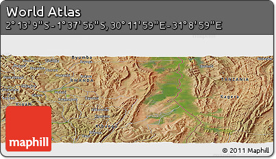 Satellite Panoramic Map of the Area around 1° 55' 32" S, 30° 40' 29" E