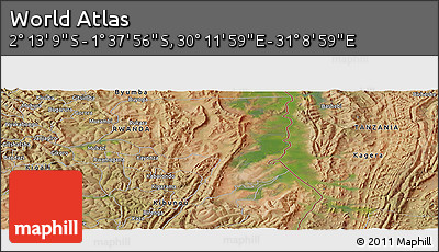 Satellite Panoramic Map of the Area around 1° 55' 32" S, 30° 40' 29" E