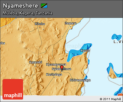 Political 3D Map of Nyameshere