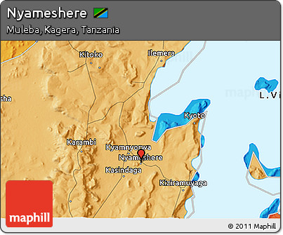 Political 3D Map of Nyameshere