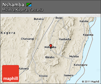 Shaded Relief 3D Map of Nshamba