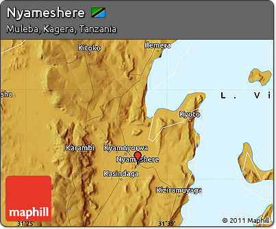 Physical Map of Nyameshere