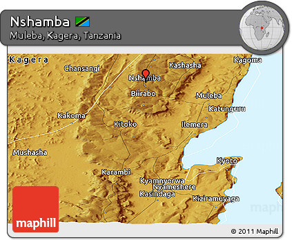 Physical Panoramic Map of Nshamba