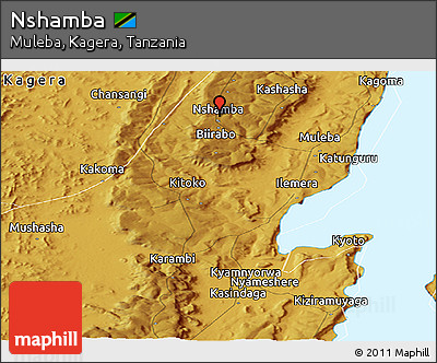 Physical Panoramic Map of Nshamba