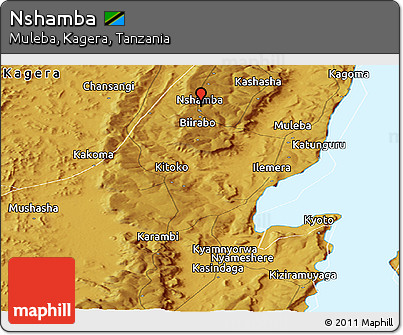 Physical Panoramic Map of Nshamba