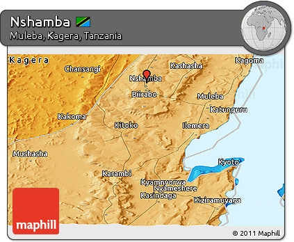 Political Panoramic Map of Nshamba