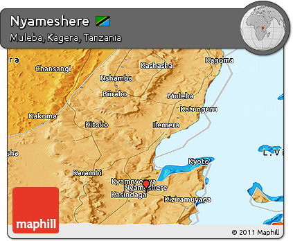 Political Panoramic Map of Nyameshere