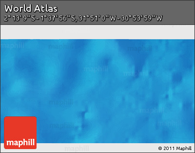 Physical 3D Map of the Area around 1° 55' 32" S, 31° 22' 30" W