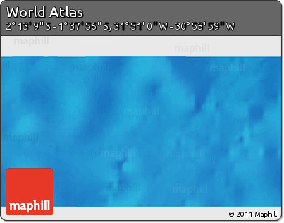 Physical 3D Map of the Area around 1° 55' 32" S, 31° 22' 30" W