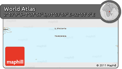 Shaded Relief Panoramic Map of the Area around 1° 55' 32" S, 32° 22' 30" E