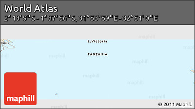Shaded Relief Panoramic Map of the Area around 1° 55' 32" S, 32° 22' 30" E