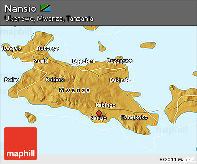 Physical 3D Map of Nansio
