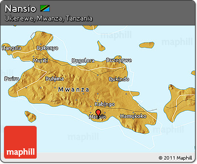 Physical 3D Map of Nansio